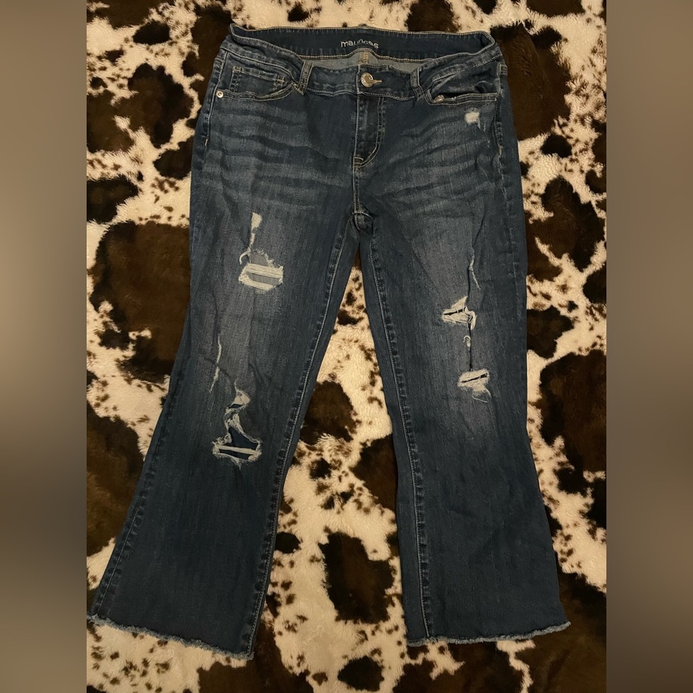 Maurices Distressed Blue Jeans